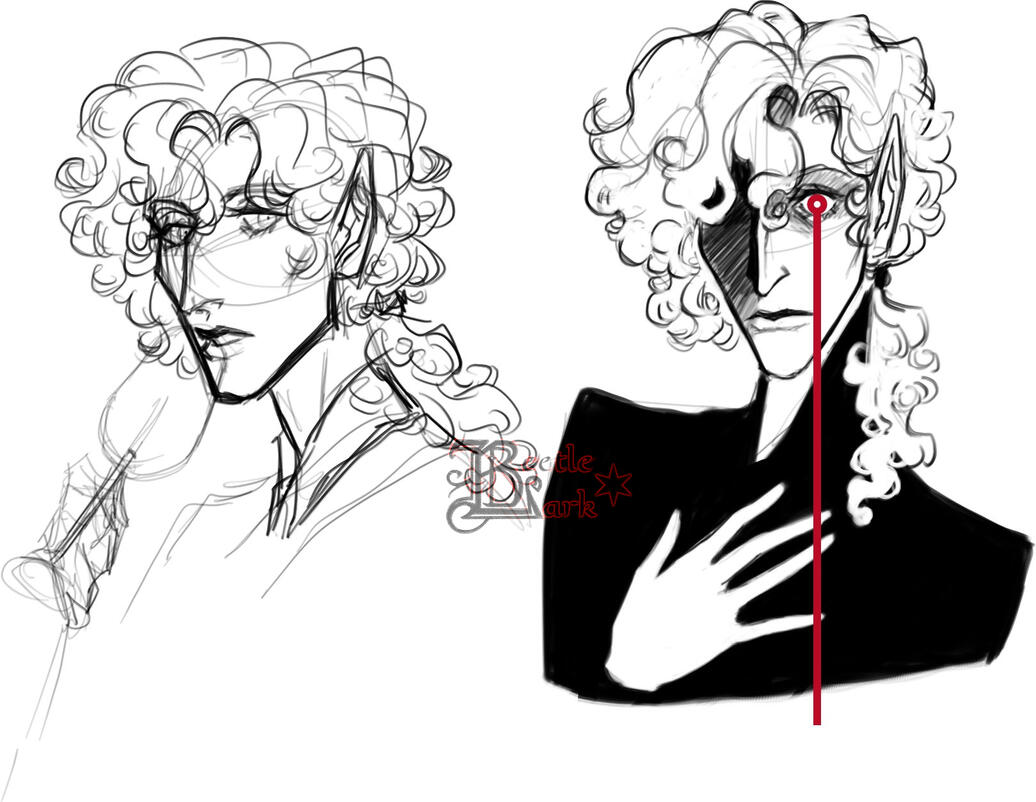 Vampire AU Ivan Sketches