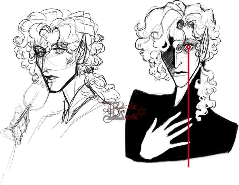 Vampire AU Ivan Sketches